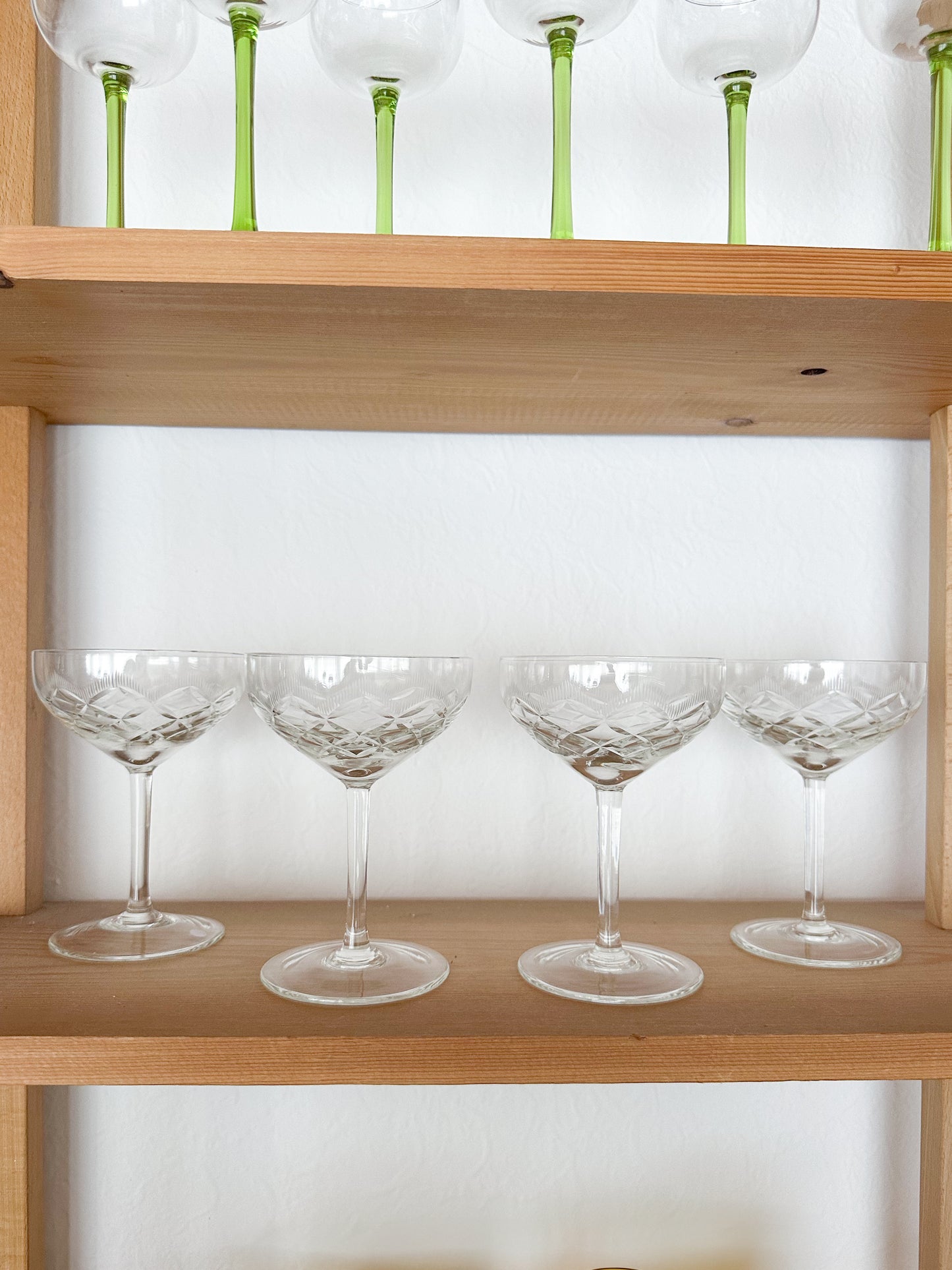 Crystal champagne glasses 4x