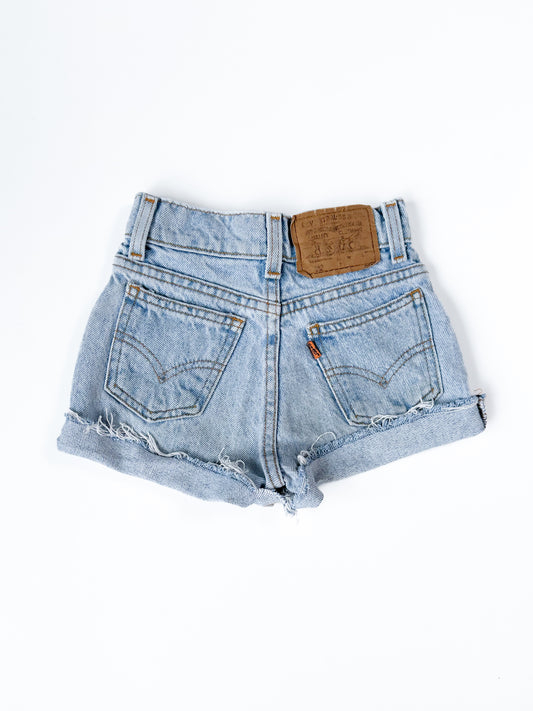 Orange tab shorts size 7Y SLIM - runs small