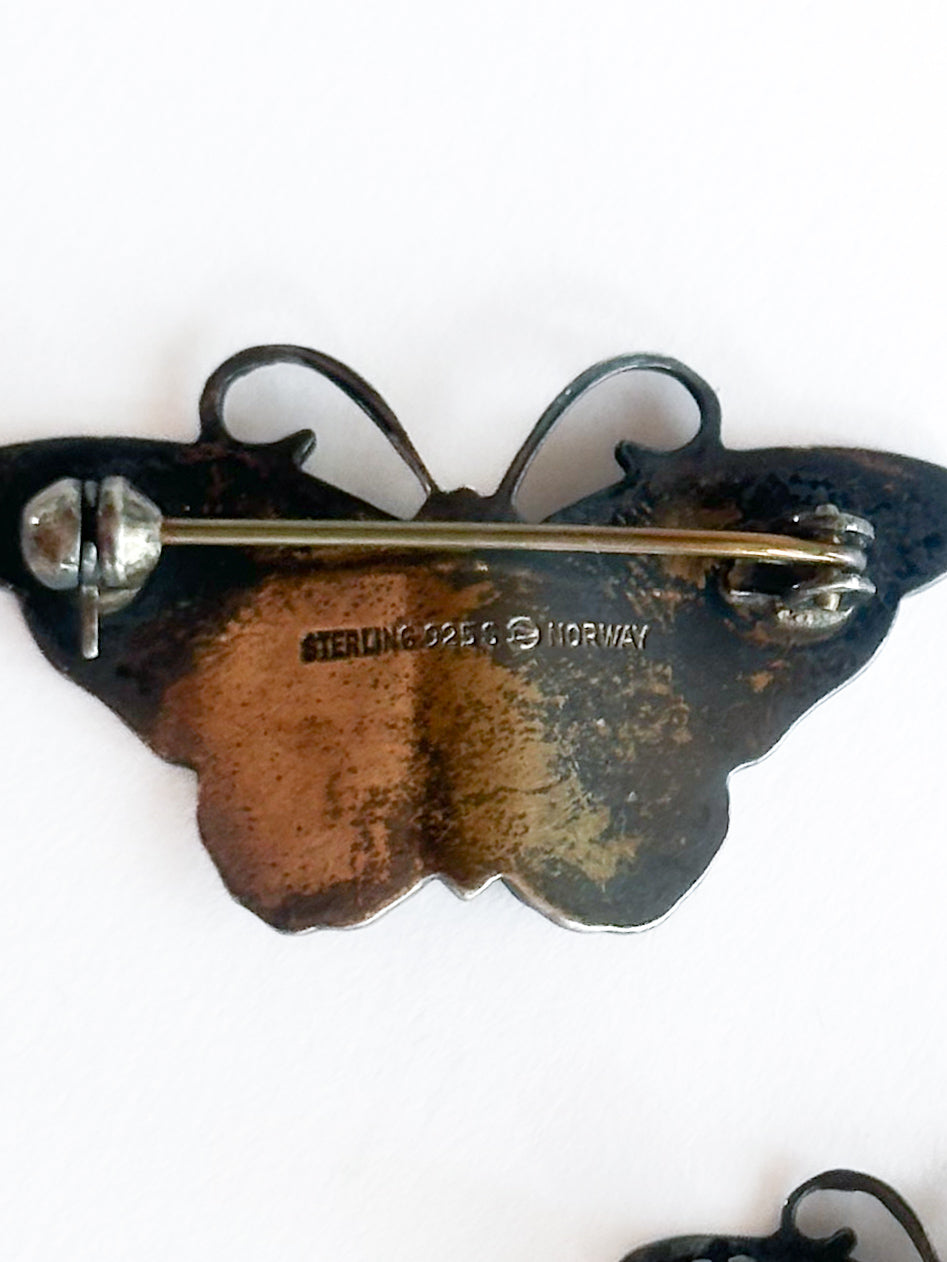 Butterfly brooch set
