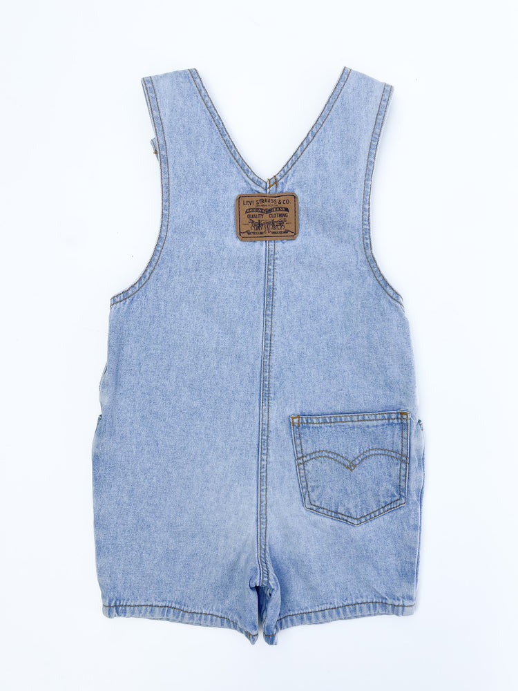 Light wash short overalls size 4Y