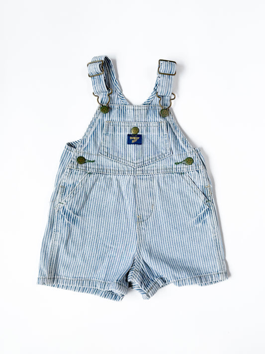 Striped short overalls size 6/9M