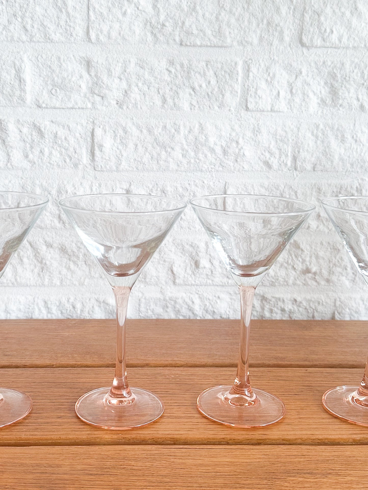 Pink martini glasses 4x