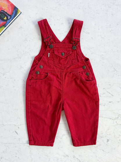 Red overalls size 6M