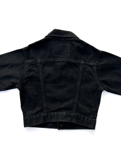 Black denim orange tab jacket size 4Y