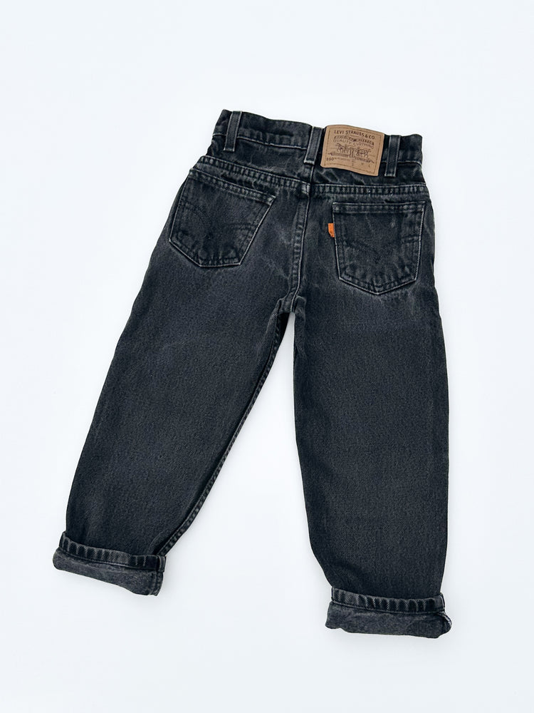 Orange tab black jeans size 5Y