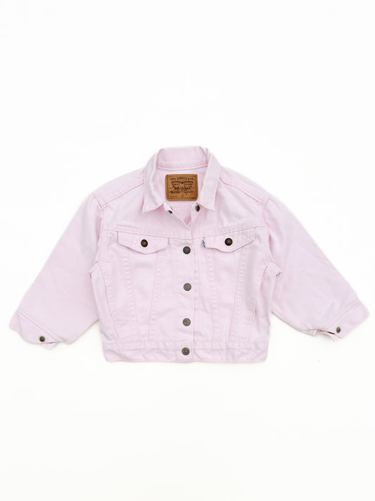 Pink trucker jacket size 4Y