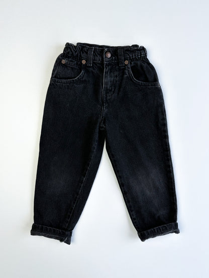 Orange tab black jeans size 4Y