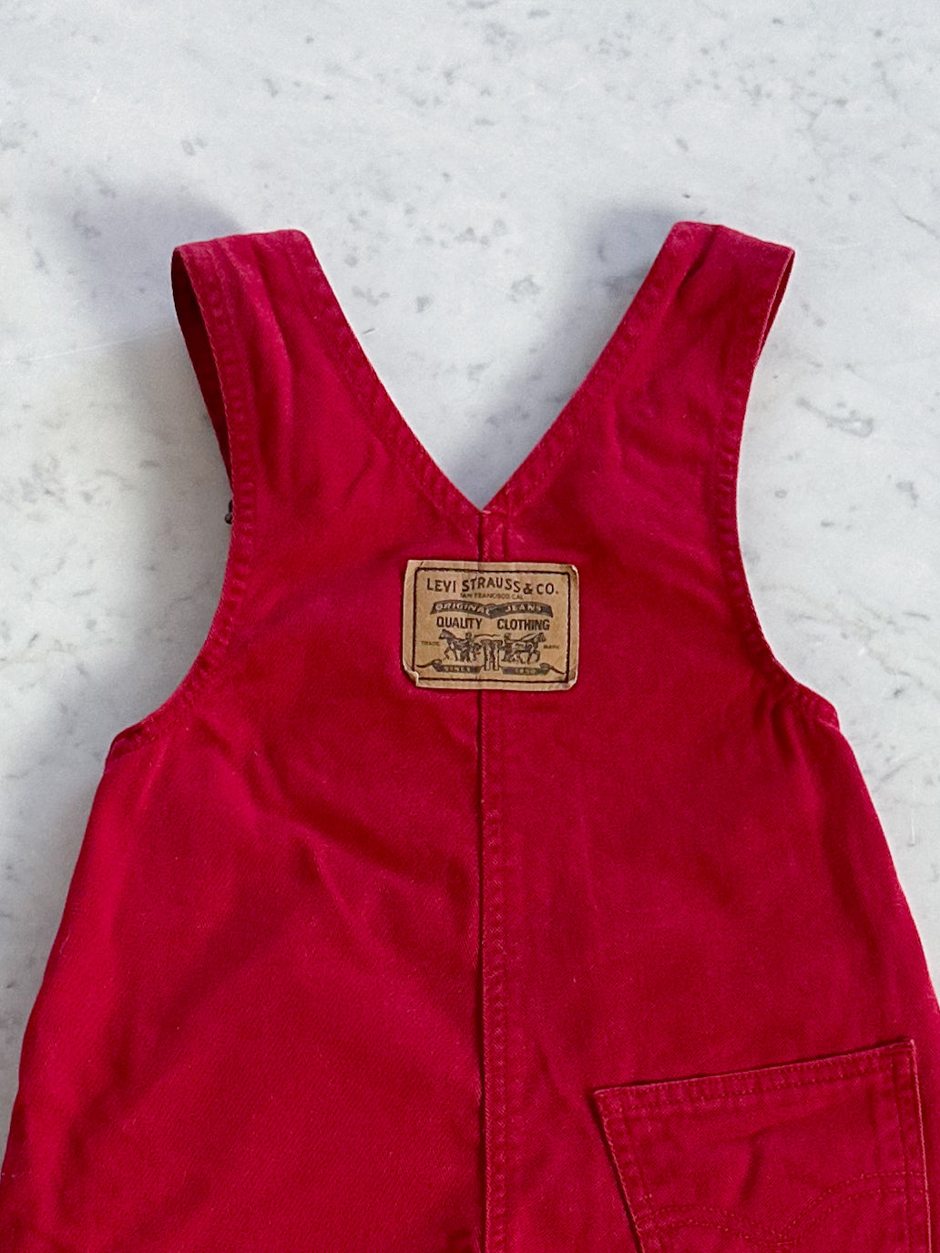 Red overalls size 6M