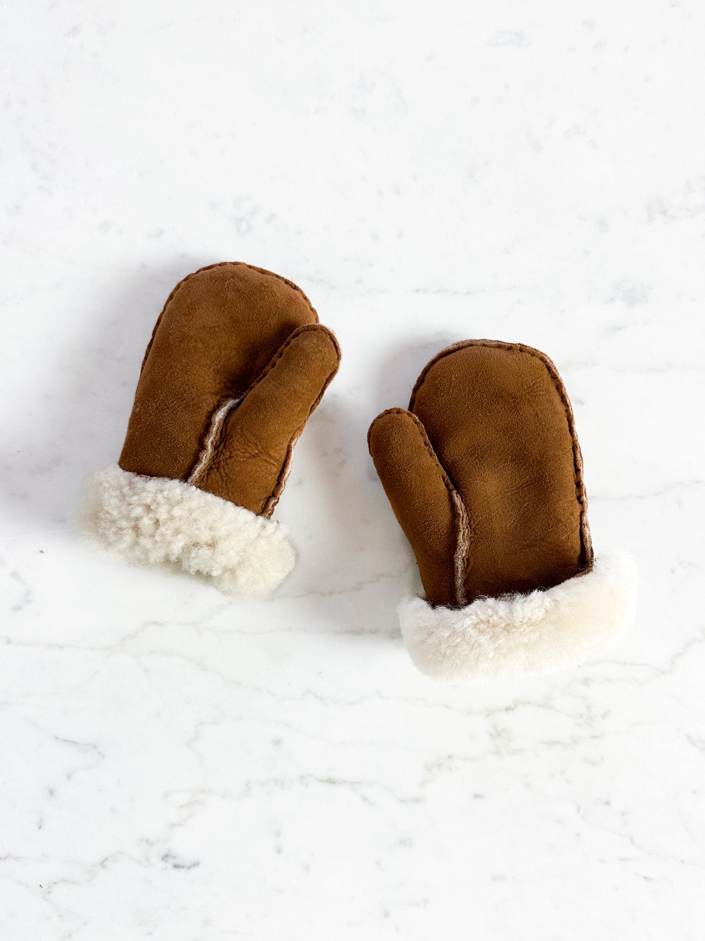 Sheepskin baby gloves