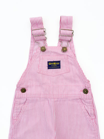 Pink striped overalls size 12/18M