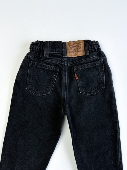 Orange tab black jeans size 4Y