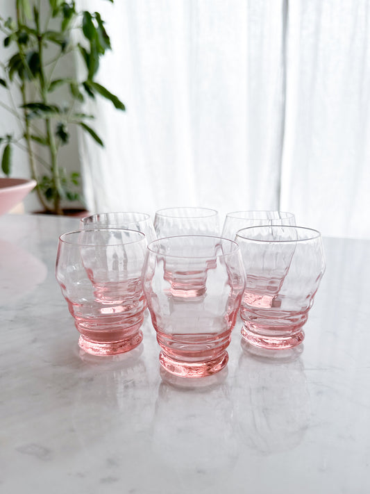 Pink small glasses 6x