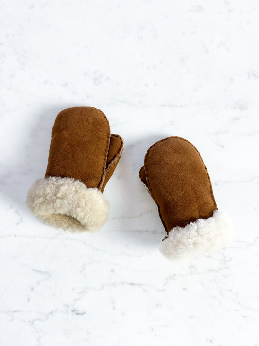 Sheepskin baby gloves