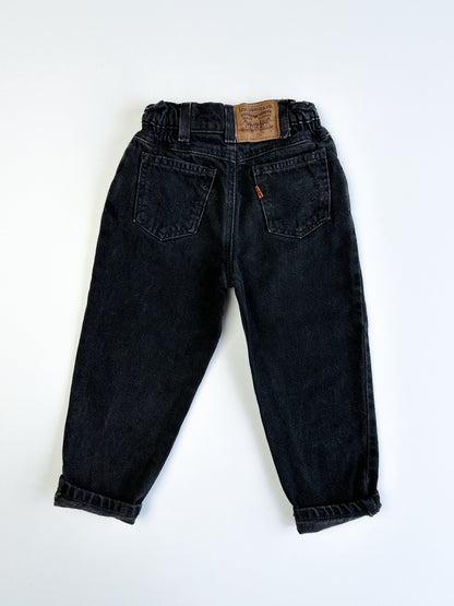 Orange tab black jeans size 4Y