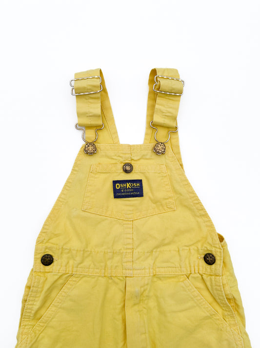 Yellow short overalls size 3/4Y