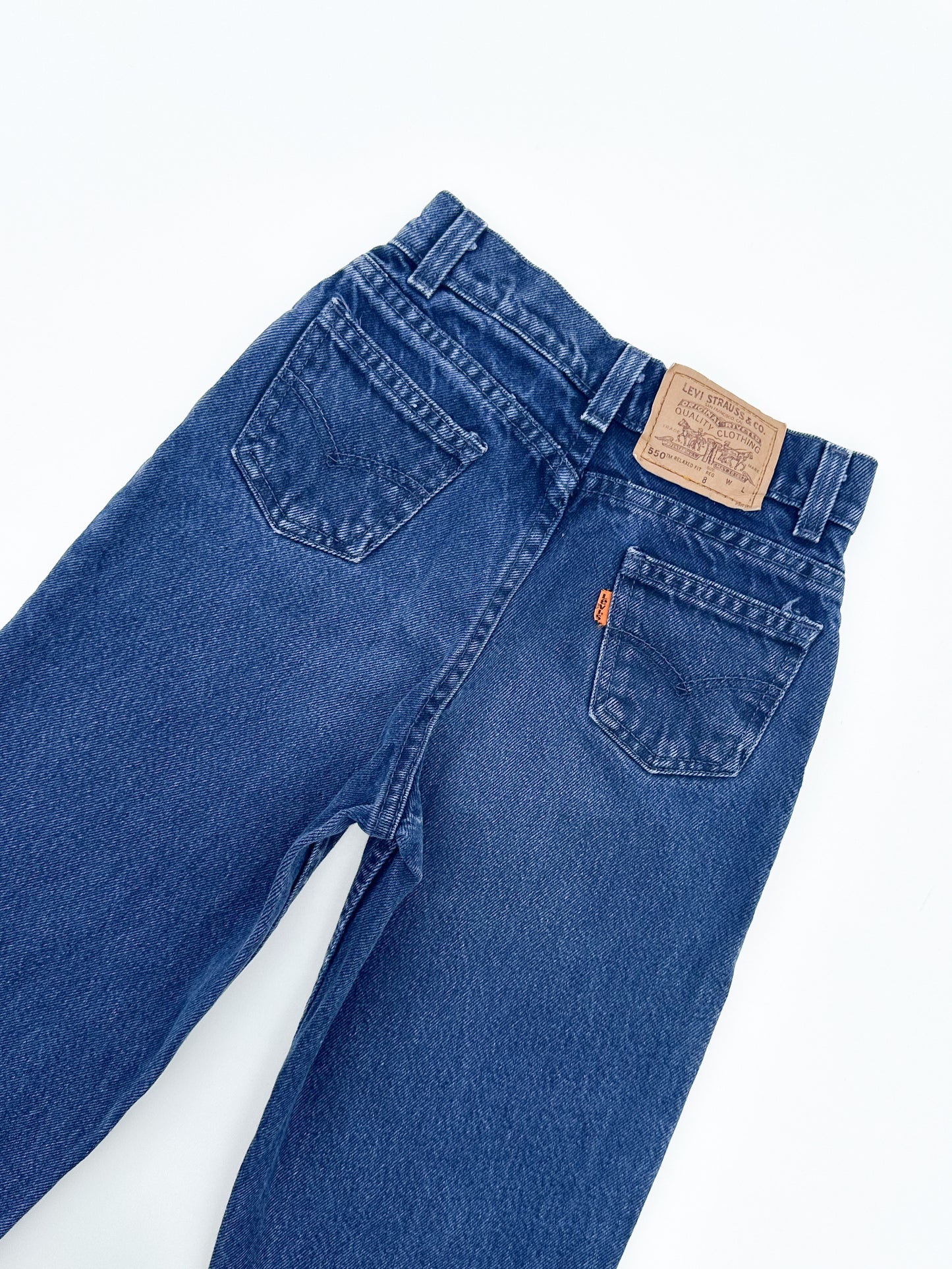 Orange tab blue jeans size 8Y