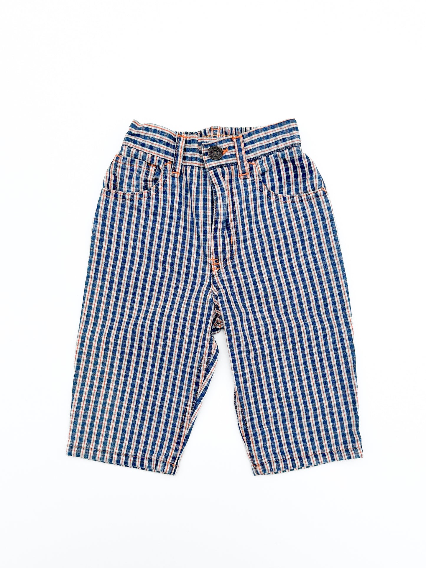 Checkered pants size 6M - runs big