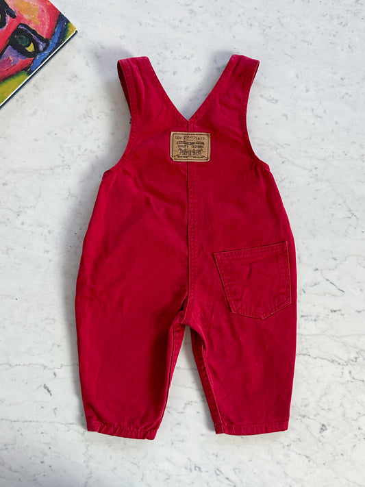 Red overalls size 6M