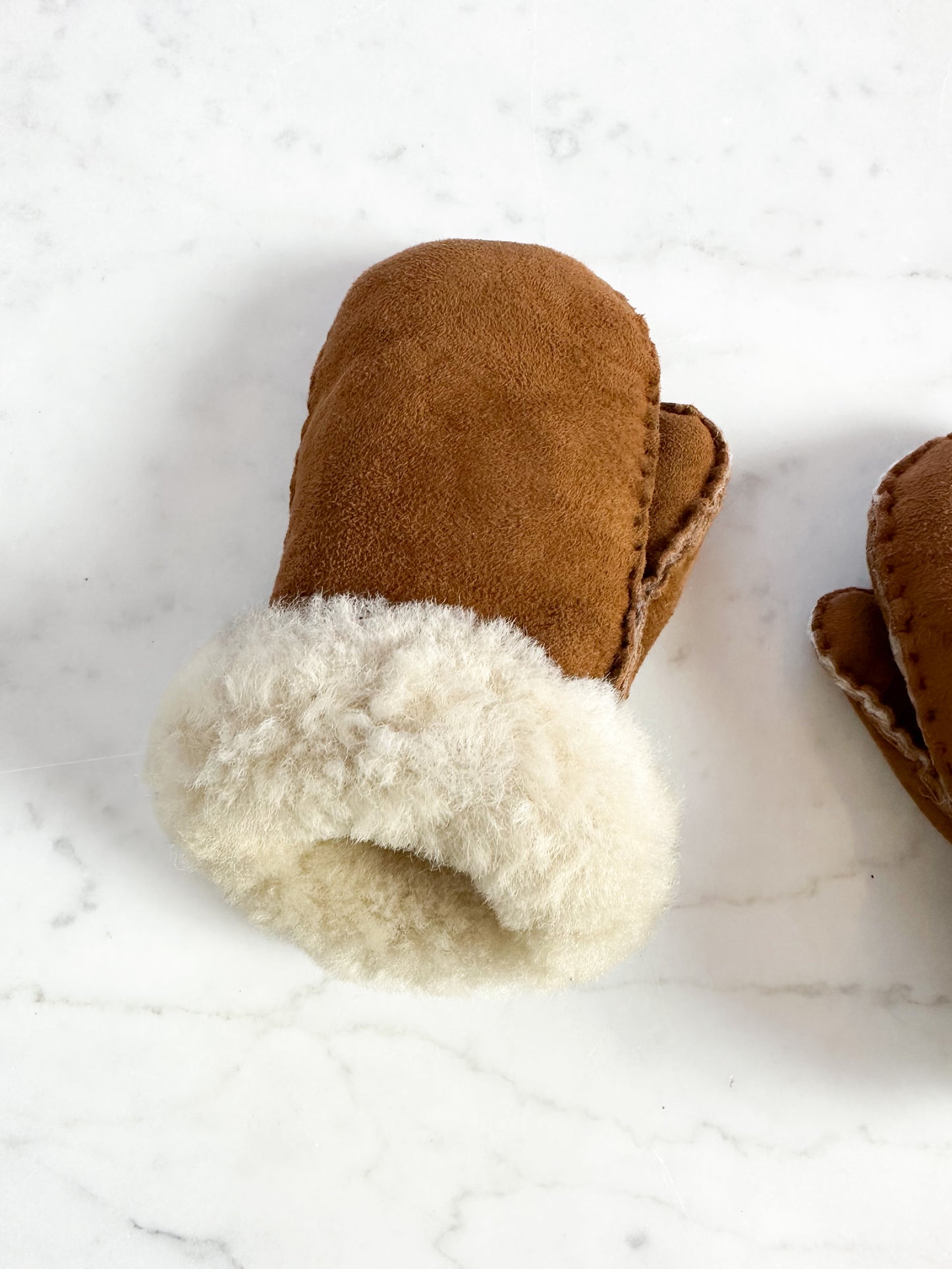 Sheepskin baby gloves