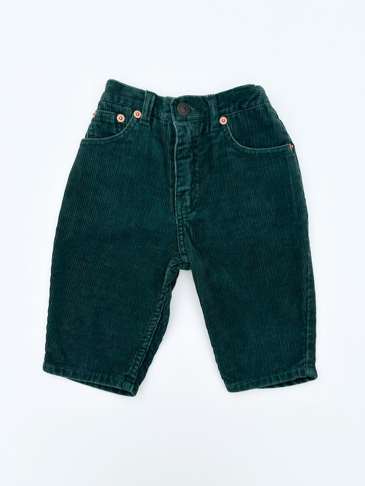 Corduroy green pants size 6/9M