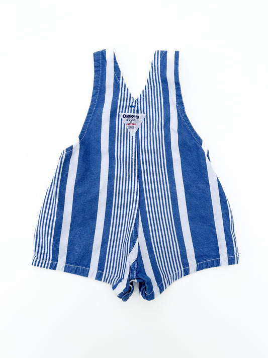 Striped short overalls size 6M