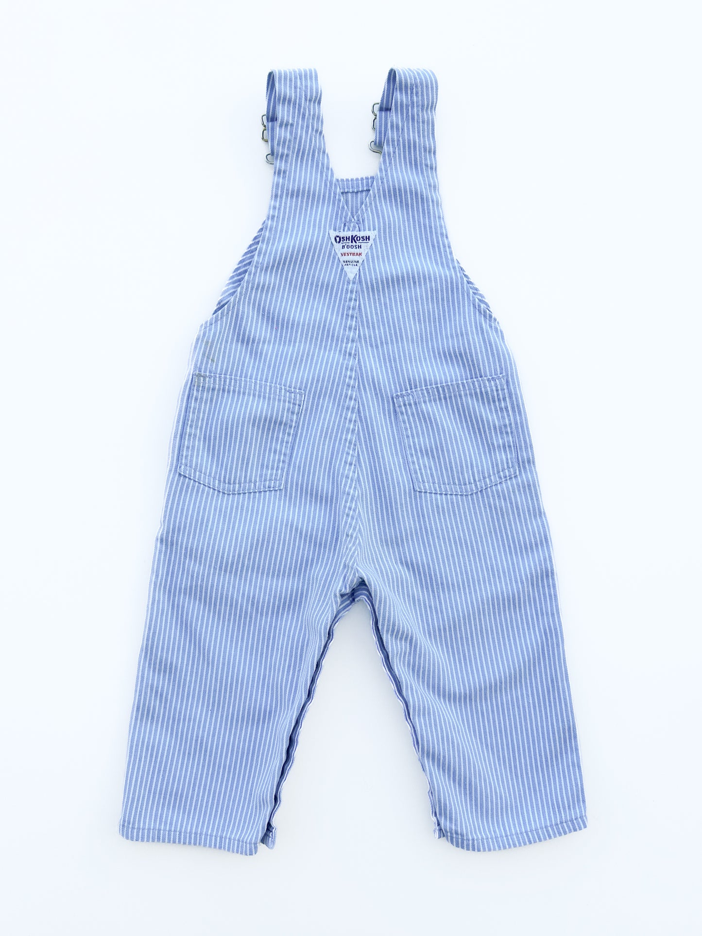 Light blue striped overalls size 18/24M