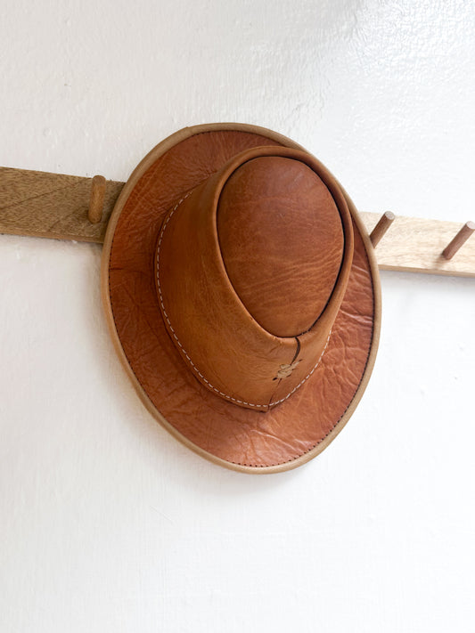 Leather kids hat