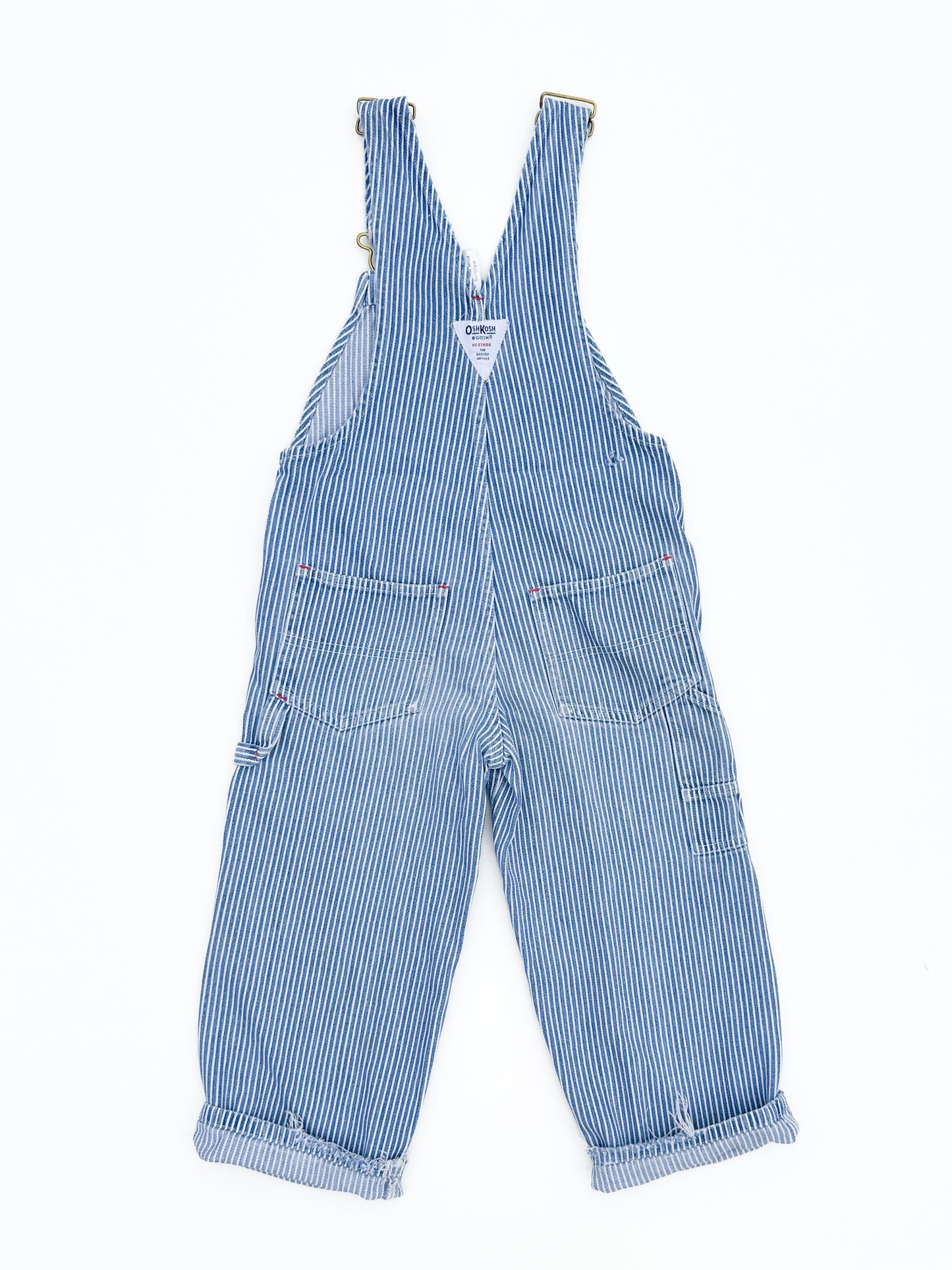 Striped overalls size 4Y