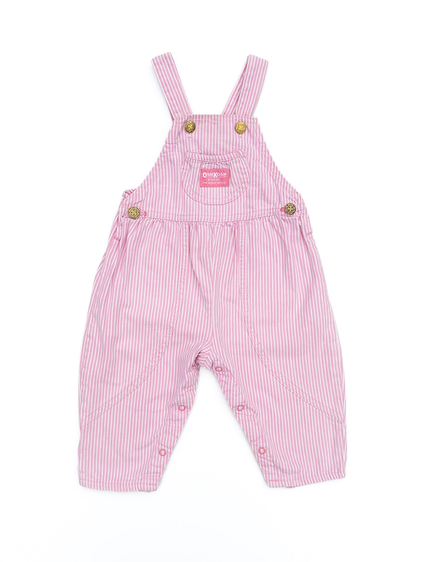 Pink striped overalls size 18/24M