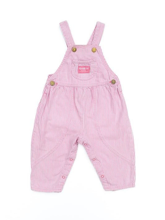 Pink striped overalls size 18/24M