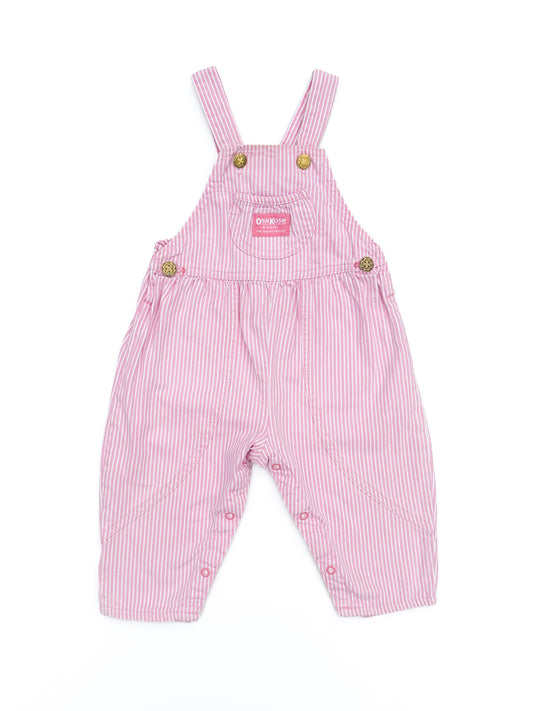 Pink striped overalls size 18/24M