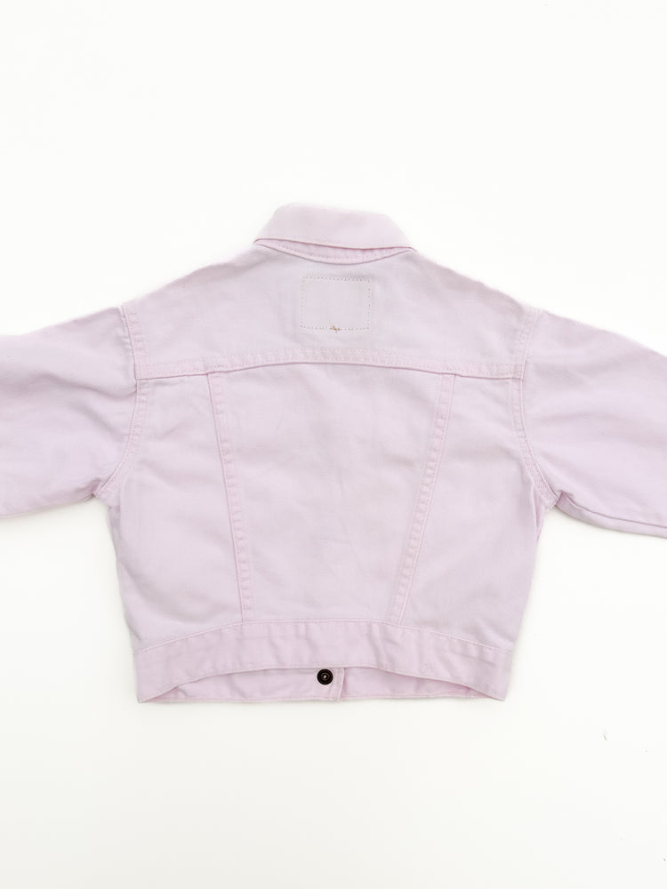 Pink trucker jacket size 4Y