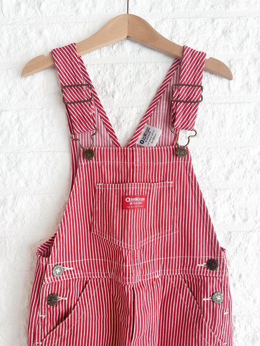 Red striped overalls size 4Y