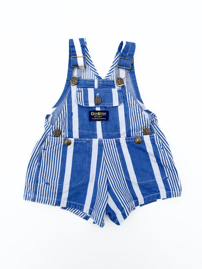 Striped short overalls size 6M