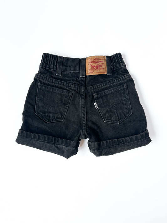 Black 566 shorts size 3Y
