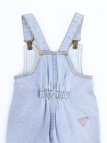 Light wash leather patch overalls size 12M