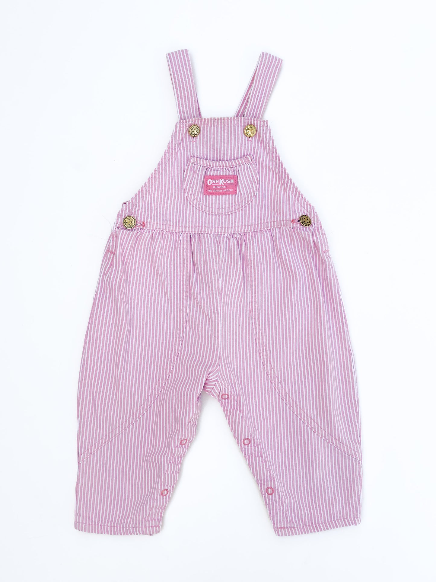 Pink striped overalls size 24M