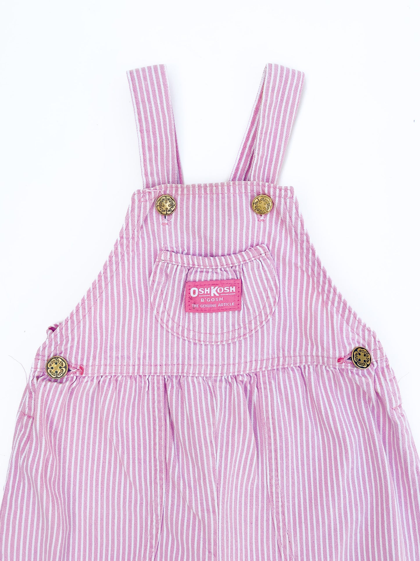 Pink striped overalls size 24M