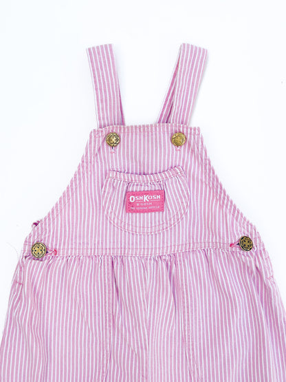 Pink striped overalls size 24M