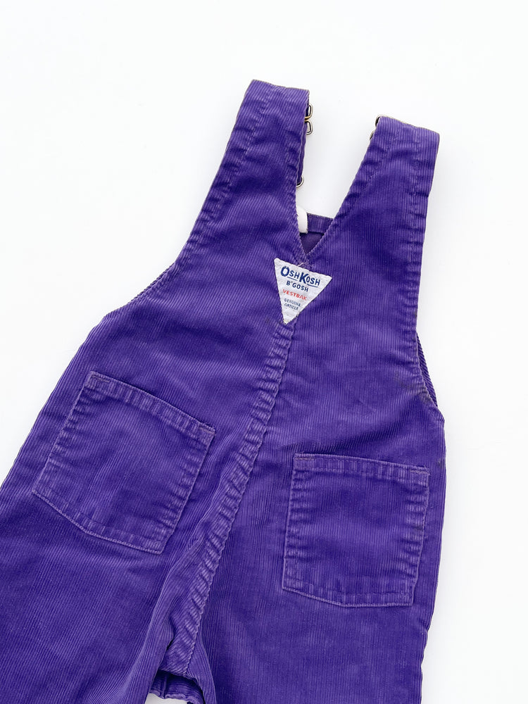 Purple corduroy overalls size 9/12M