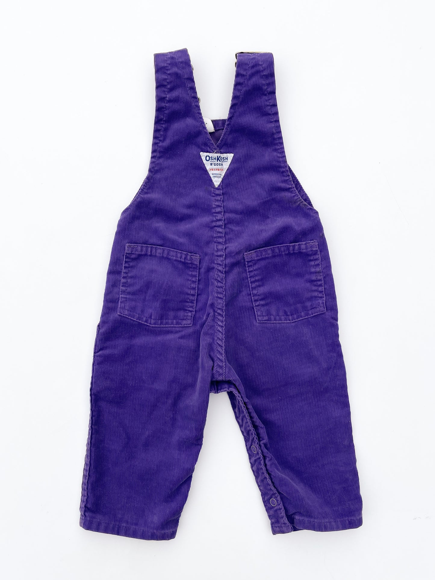 Purple corduroy overalls size 9/12M