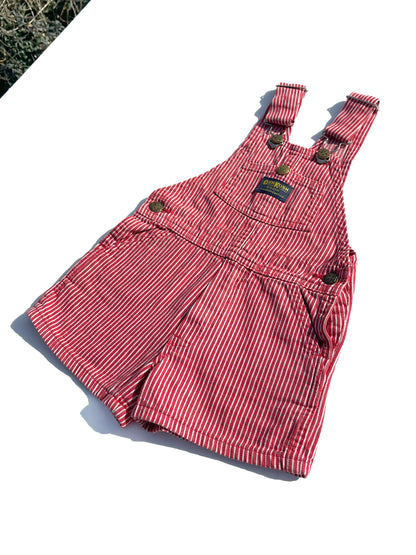 Striped short overalls size 3Y