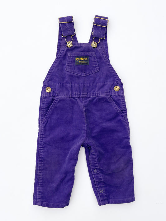 Purple corduroy overalls size 9/12M