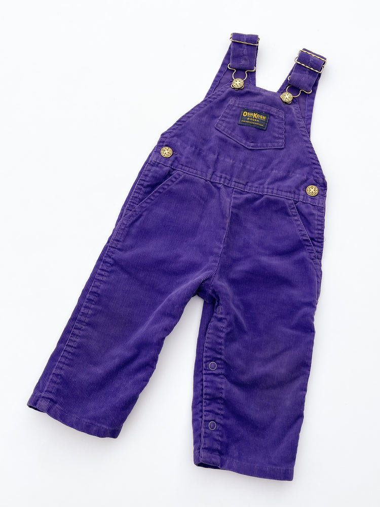 Purple corduroy overalls size 9/12M